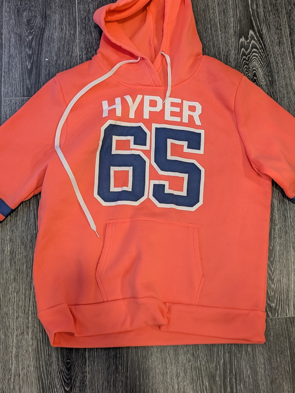 Rouge Women's Coral Hoodie with 'HYPER 65' Graphic